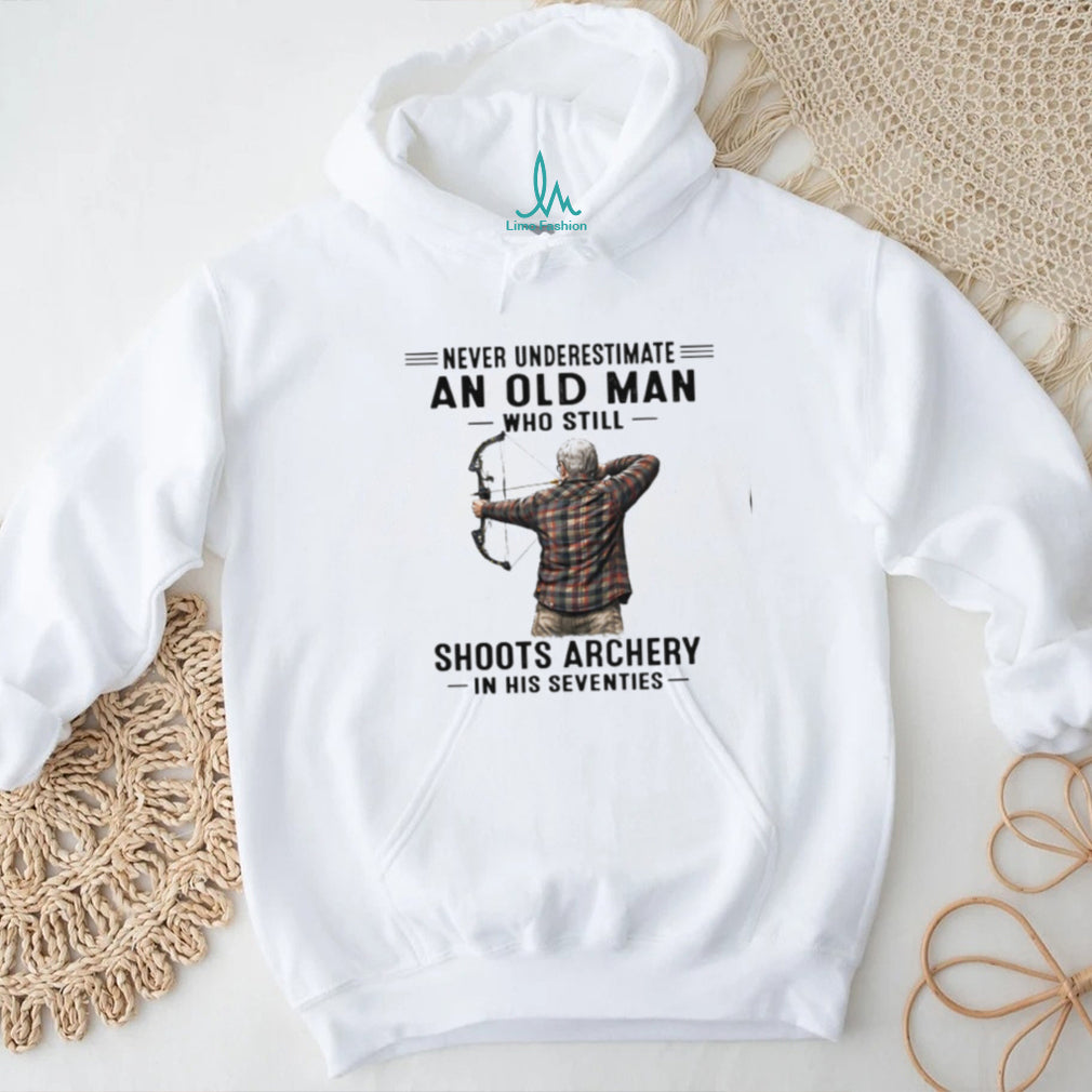 Senior Archery Hunter Never Underestimate Old Man Shirt