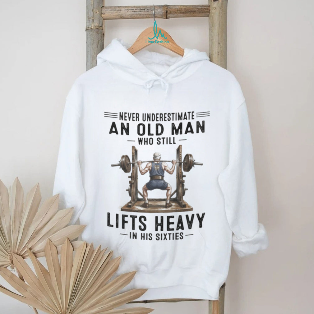 Senior Bodybuilder Heavy Squat Strength Training Shirt