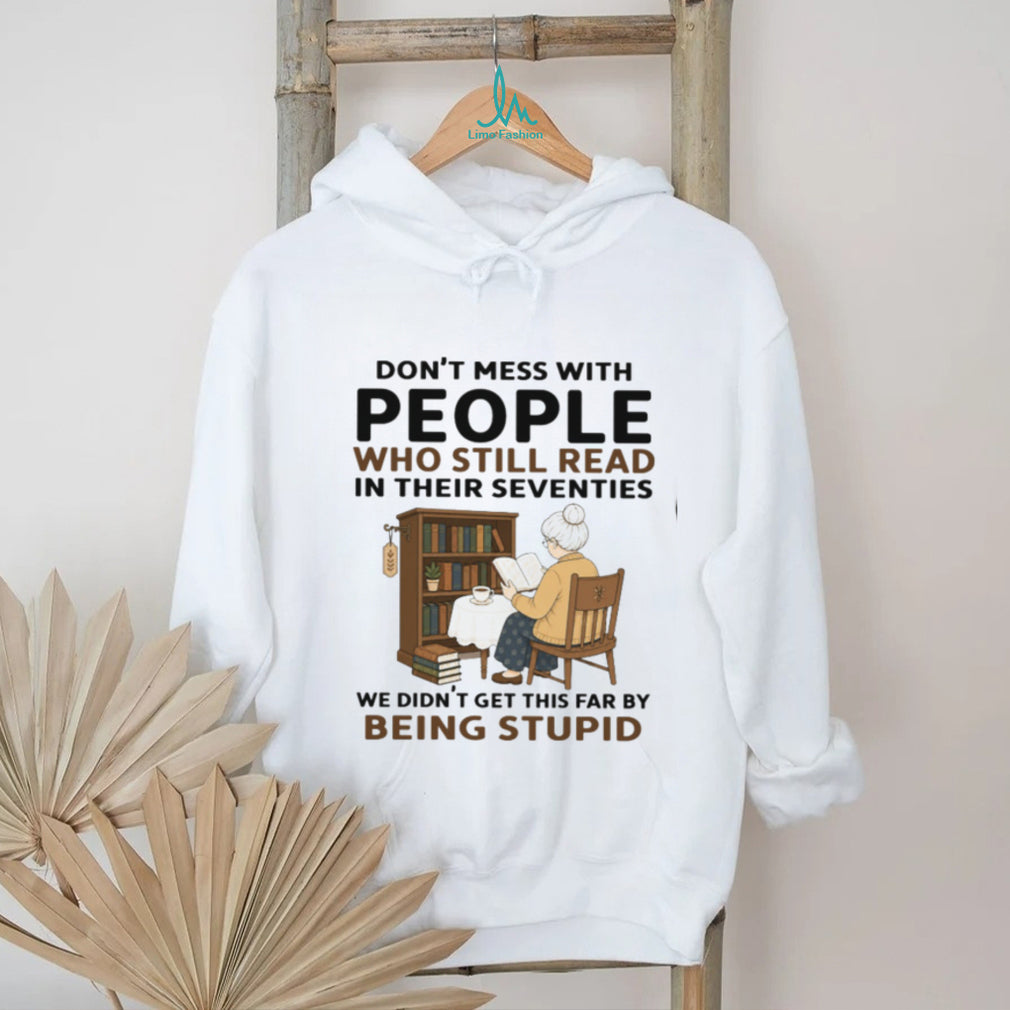 Senior Citizen Bookworm Reading in Her Seventies Funny Sarcastic Reader Shirt
