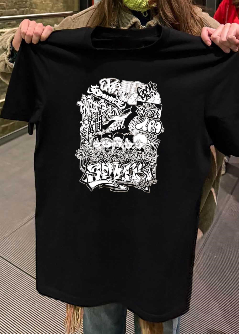Seven’s TV Graffiti Art Featuring Five Men Wearing Apparel shirt