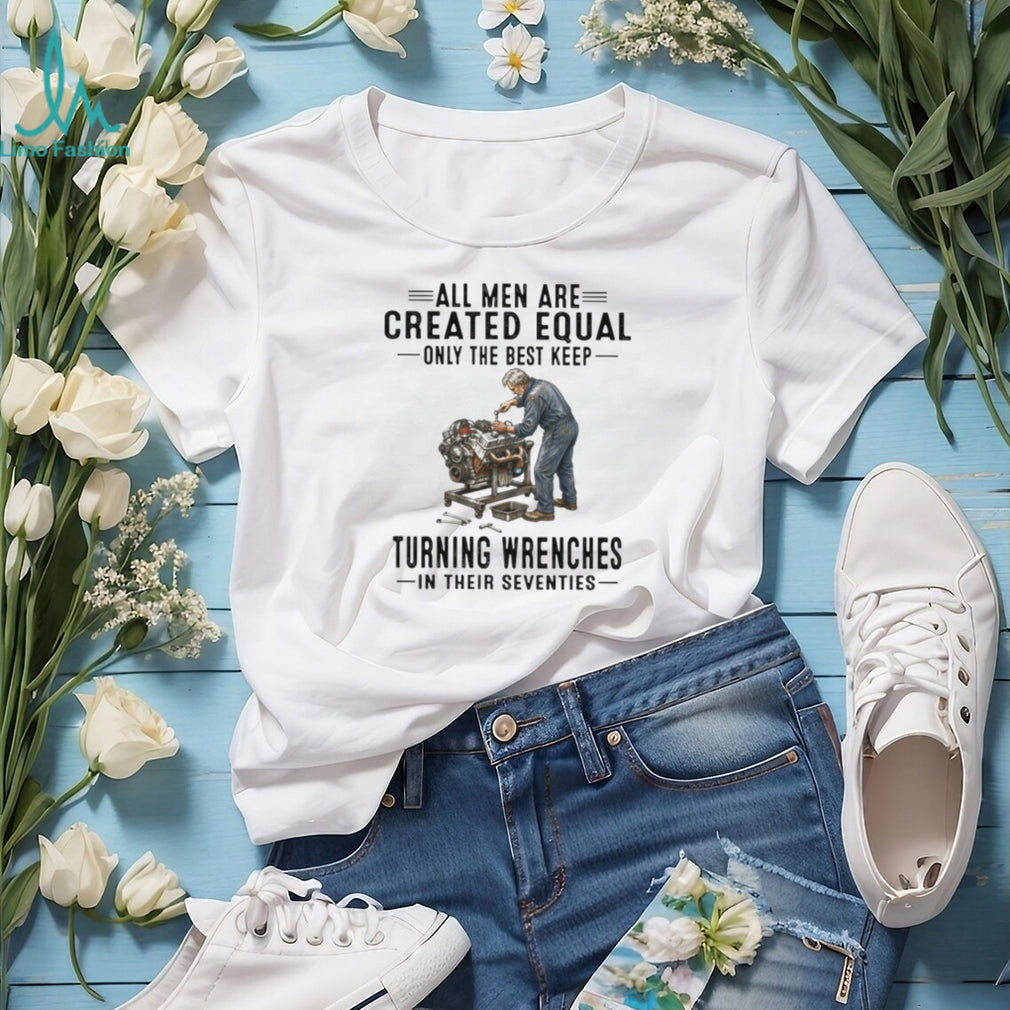 Seventies Mechanic Turning Wrenches Veteran Engineer Gift T Shirt
