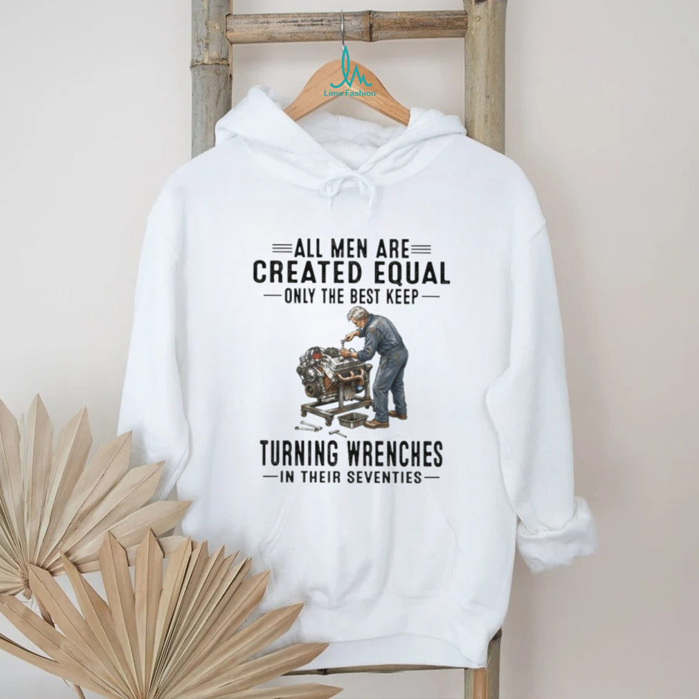 Seventies Mechanic Turning Wrenches Veteran Engineer Gift T Shirt