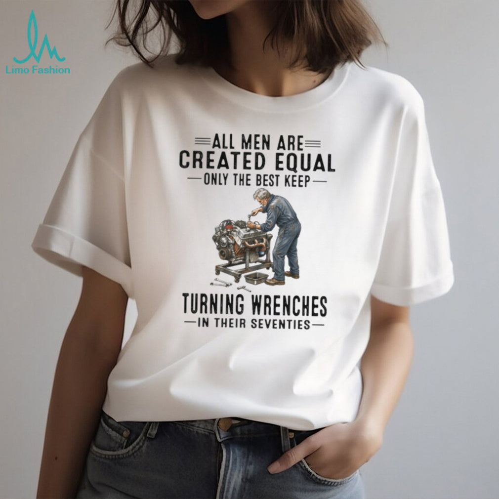Seventies Mechanic Turning Wrenches Veteran Engineer Gift T Shirt
