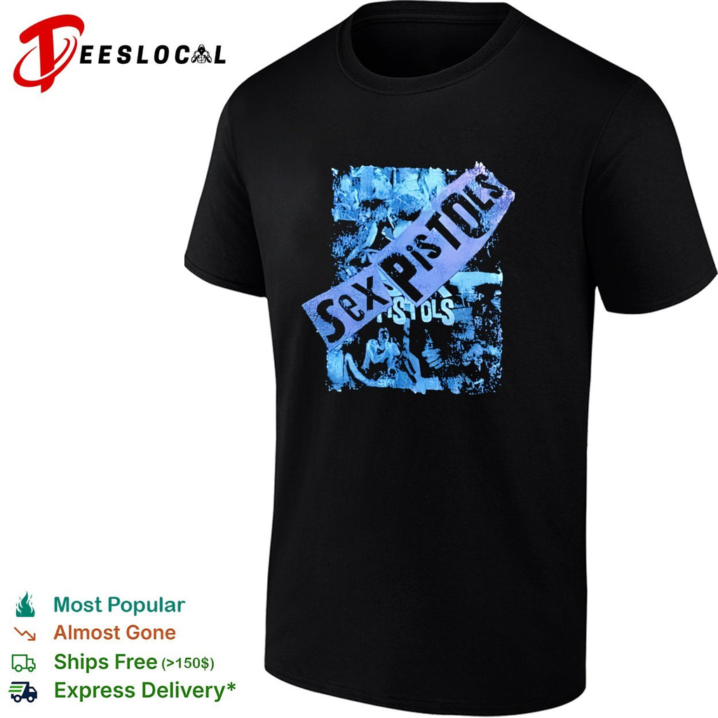 Sex Pistols band distressed photo collage shirt