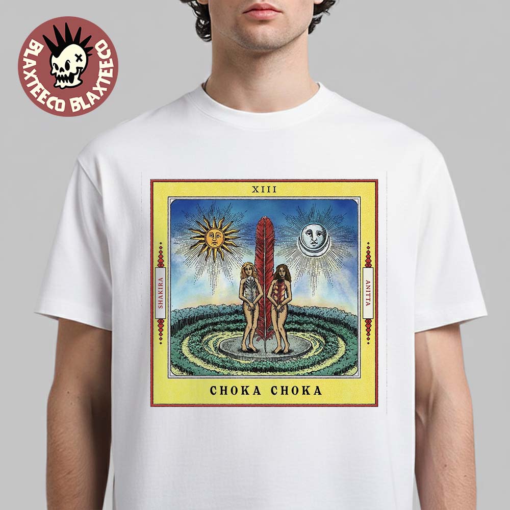 Shakira X Anitta Choka Choka Collab Tarot Card Style Art T-Shirt