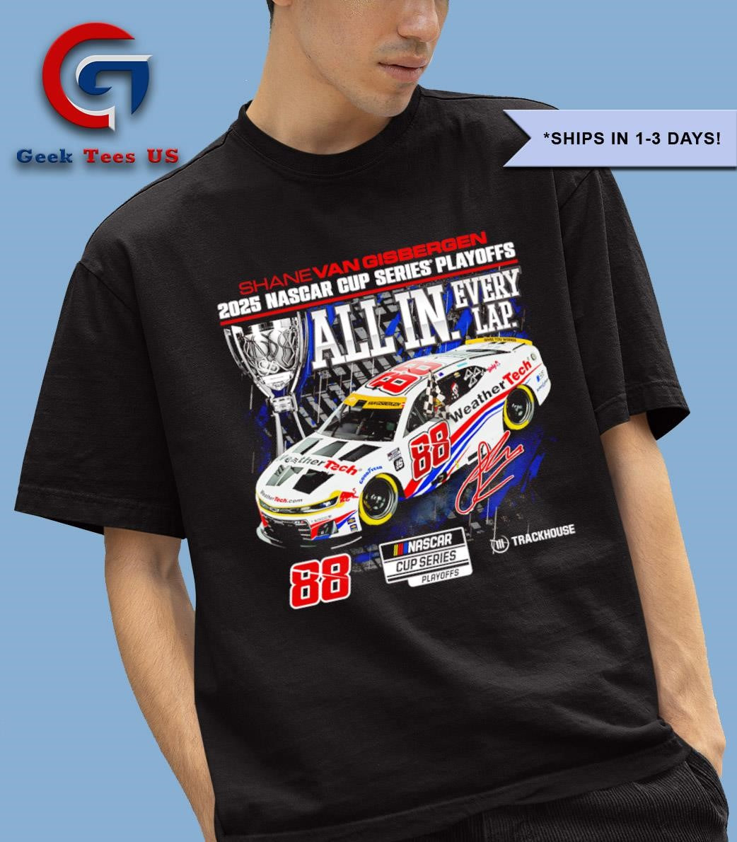 Shane van Gisbergen Checkered Flag Sports 2025 NASCAR cup series playoffs ford motorcraft all in shirt