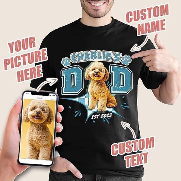 Shannon Custom Your Own Bootleg Rap Shirts with Dog Faces v2 Custom Pet Shirt for Men Graphic Tshirt Gift Idea for Pet...
