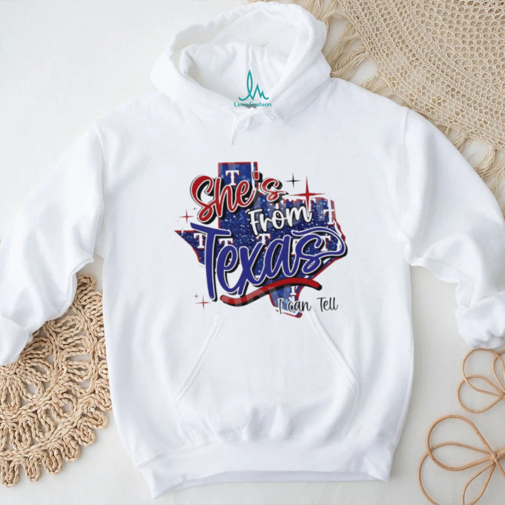 She’s from Texas I Can Tell Rangers FC Choosin Texas Map shirt