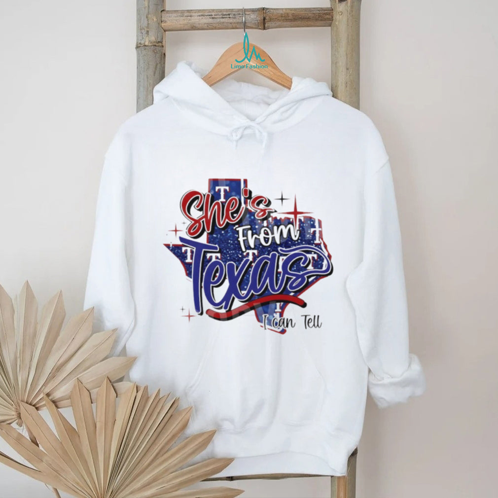 She’s from Texas I Can Tell Rangers FC Choosin Texas Map shirt