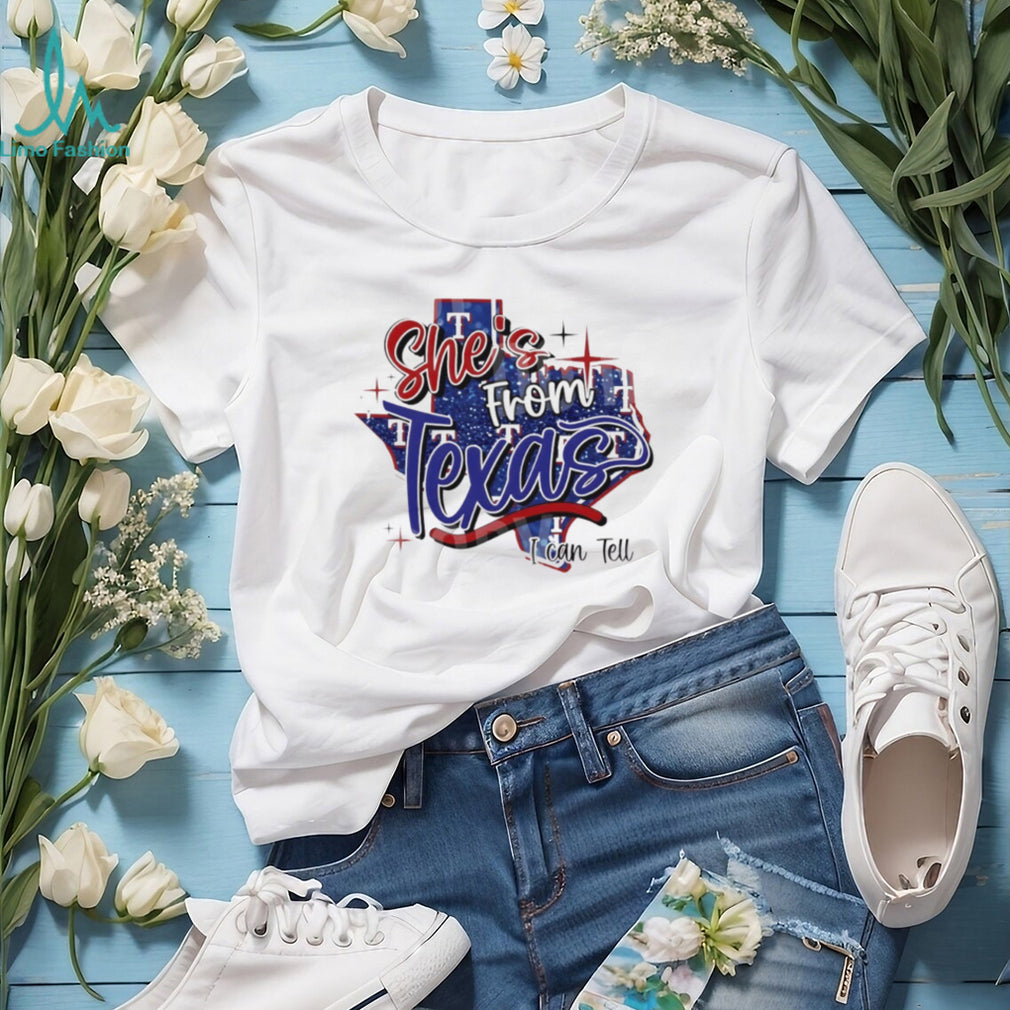 She’s from Texas I Can Tell Rangers FC Choosin Texas Map shirt
