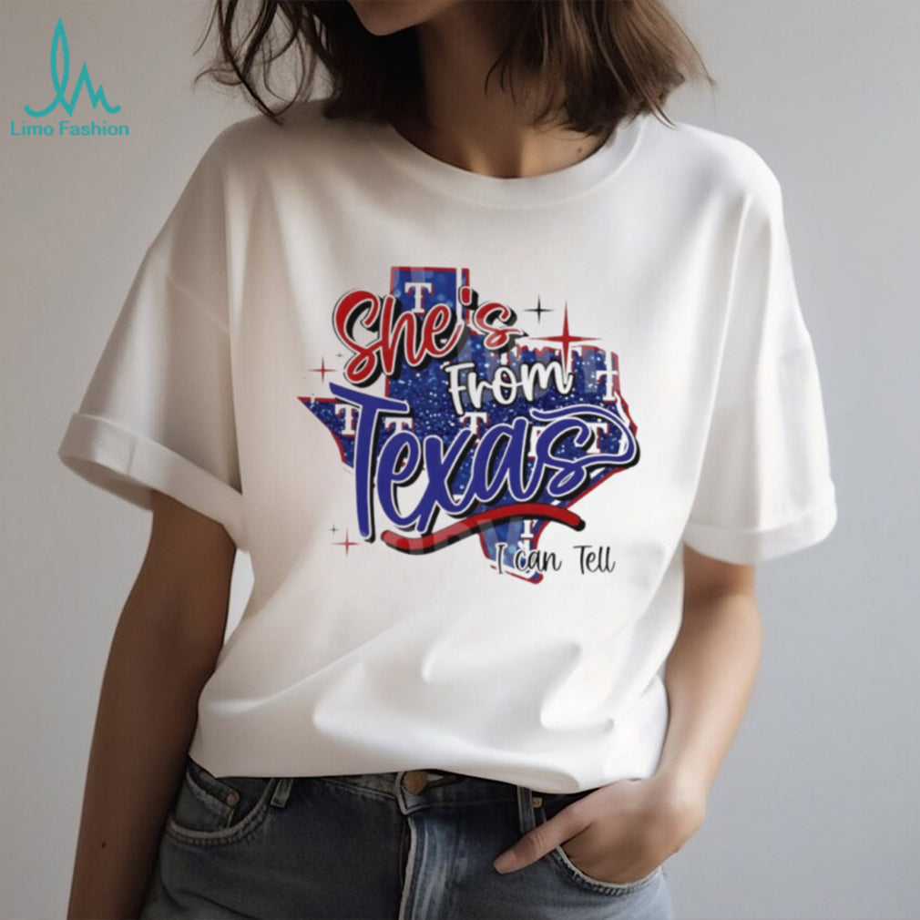 She’s from Texas I Can Tell Rangers FC Choosin Texas Map shirt