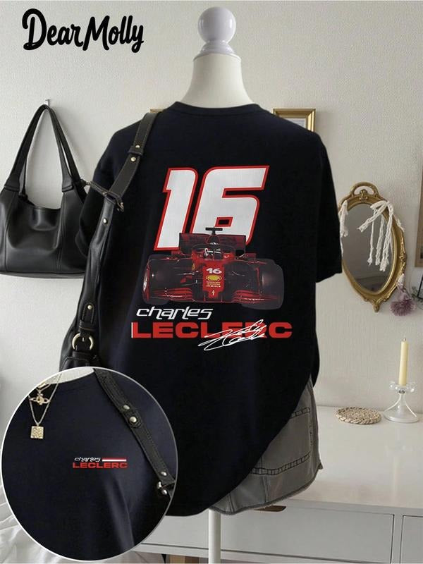 Short Sleeve Racing T-Shirt, Cool Graphic Print, F1 Enthusiasts Design, Unisex Casual Wear, All Seasons Hoodie, Sweatshirt