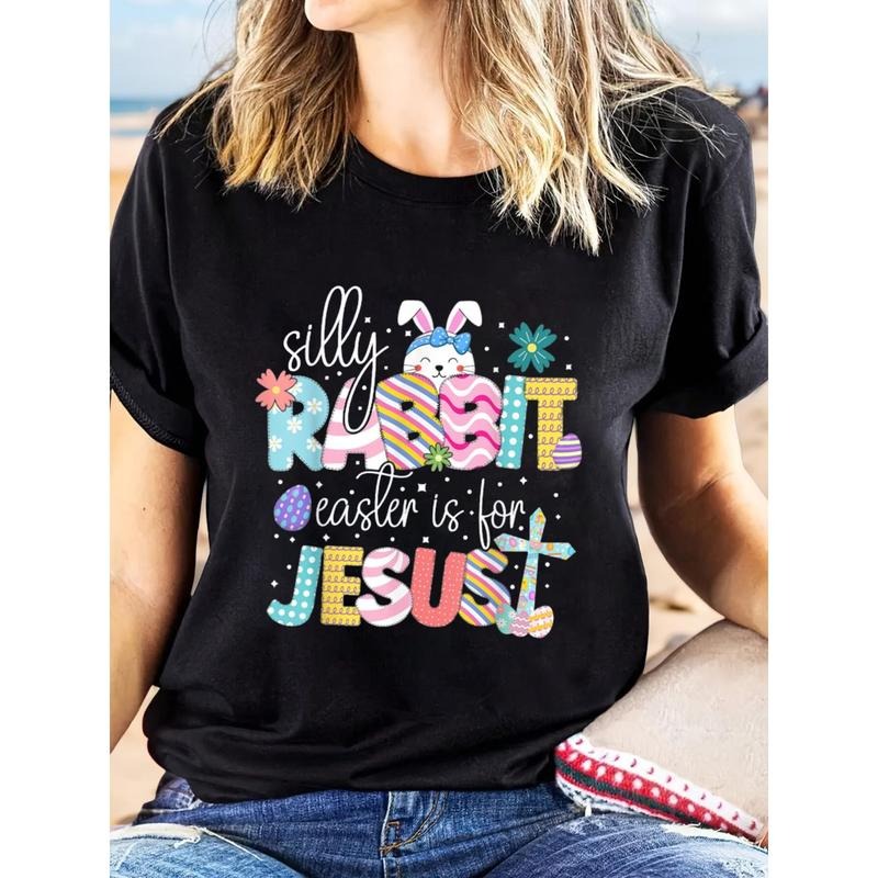 Silly Rabbit Easter Is For Jesus Cute Bunny Christian Faith T-Shirt, Women'S Clothing Hoodie, Sweatshirt | PodTeesHub.com