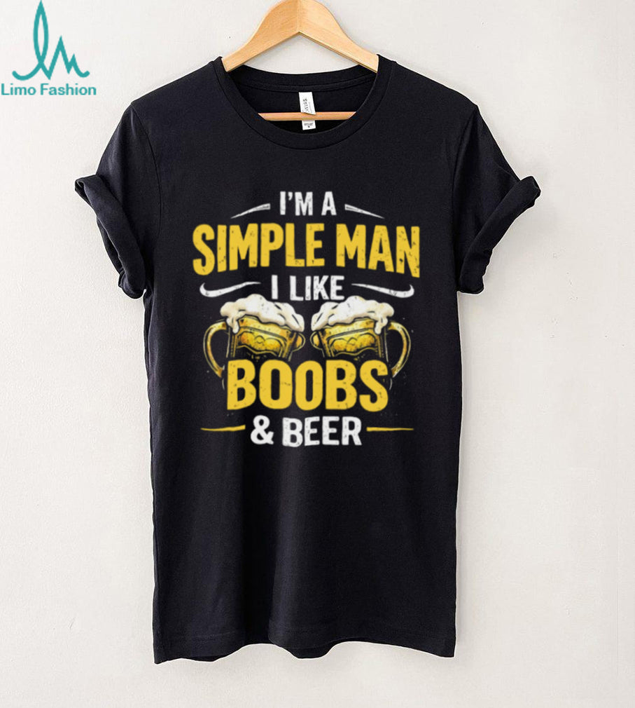 Simple Man I Like Boobs And Beer Mug Shirt