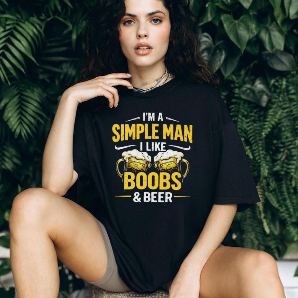 Simple Man I Like Boobs And Beer Mug Shirt