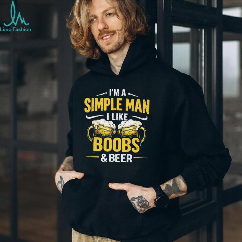 Simple Man I Like Boobs And Beer Mug Shirt