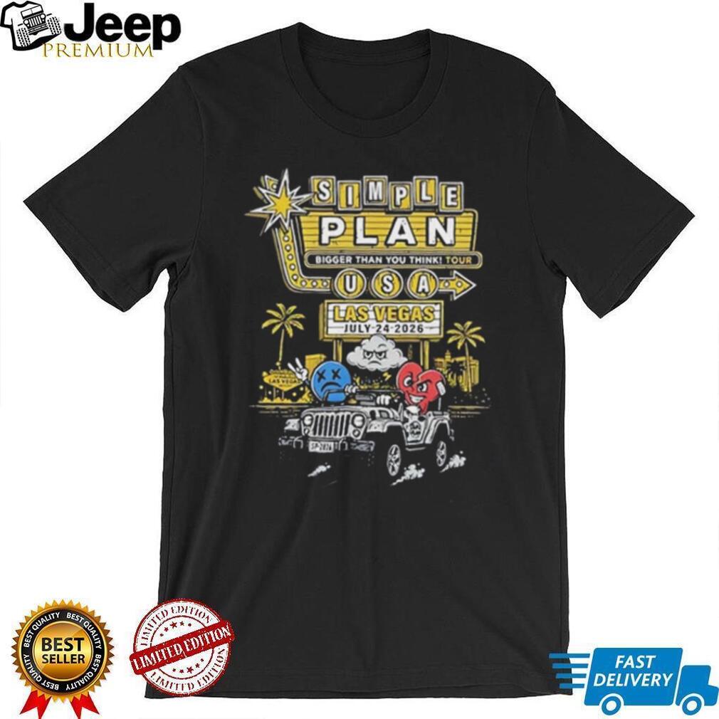 Simple plan bigger than you think tour USA Las Vegas July 24 2026 graphic shirt
