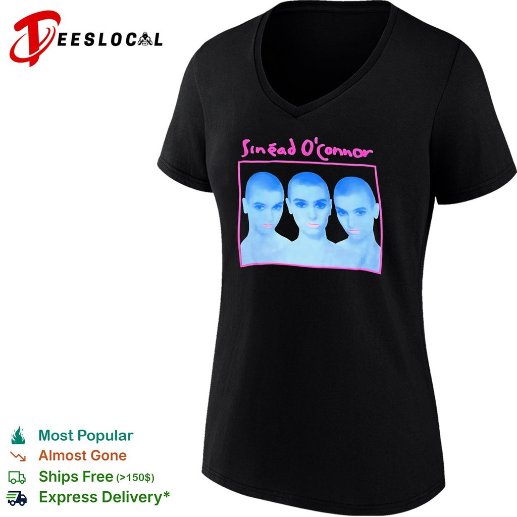 Sinead Oconnor triple portrait iconic musician 90s shirt