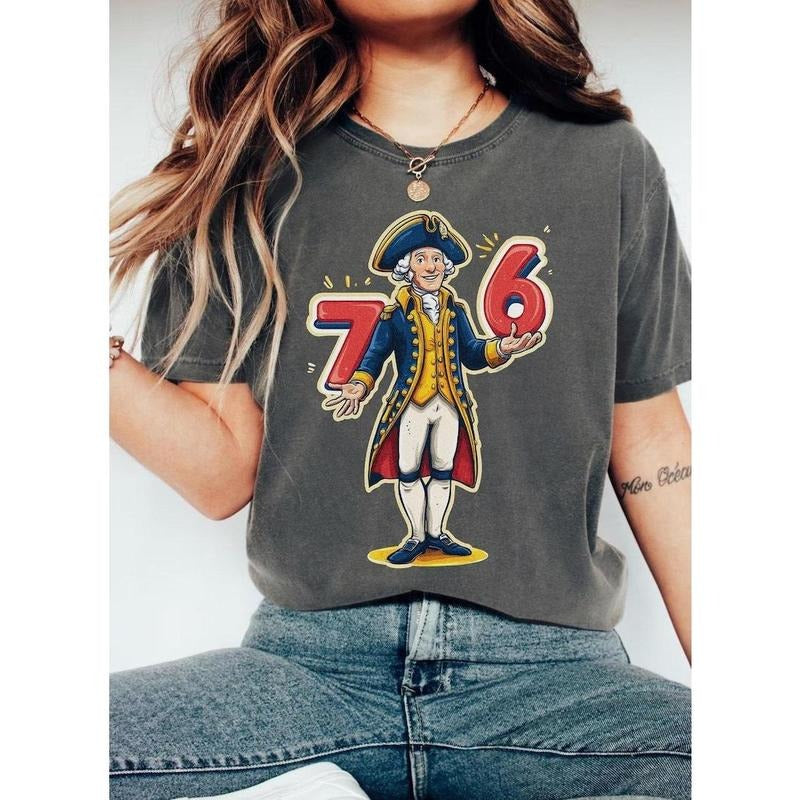Six Seven T-shirt: 6-7 7-6 George Washington Sweatshirt Hoodie | PodTeesHub.com