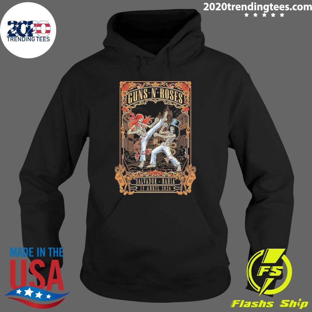 Skeleton Guns N’ Roses Salvador Bahia April 15, 2026 Shirt