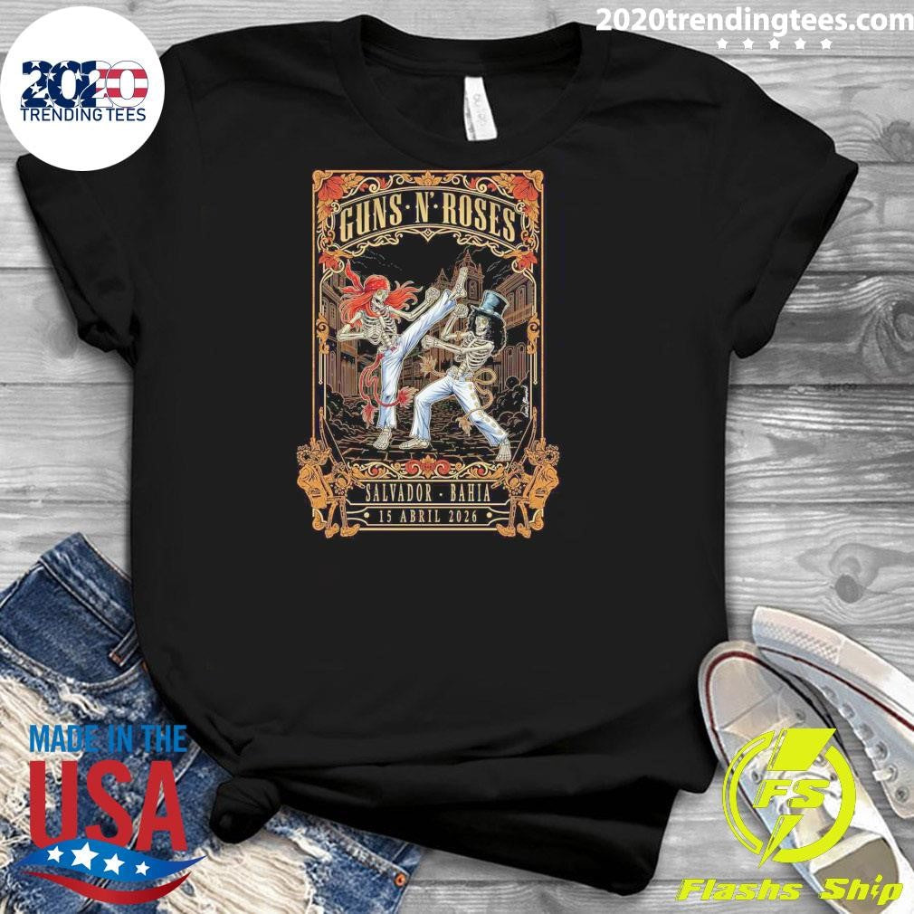 Skeleton Guns N’ Roses Salvador Bahia April 15, 2026 Shirt