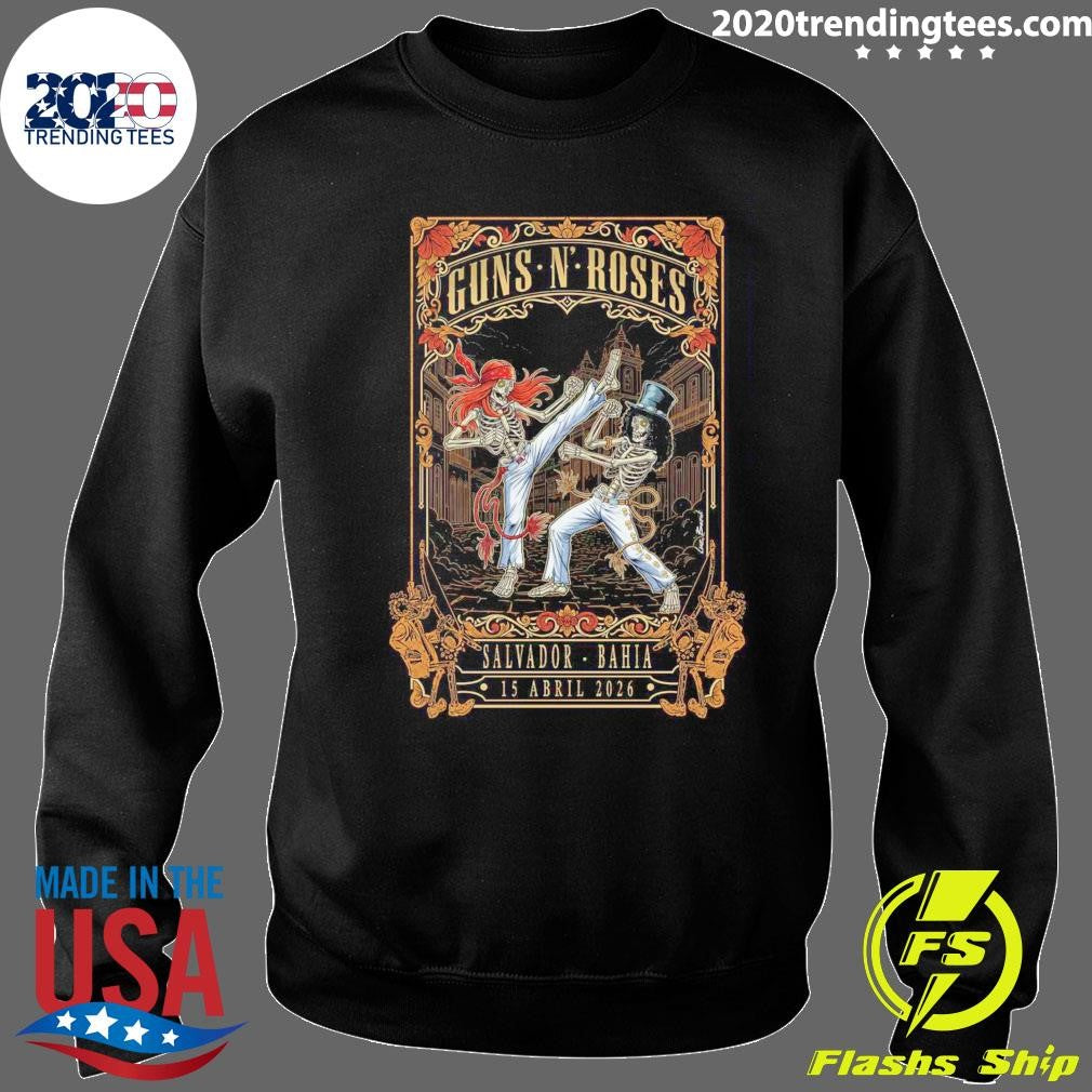Skeleton Guns N’ Roses Salvador Bahia April 15, 2026 Shirt