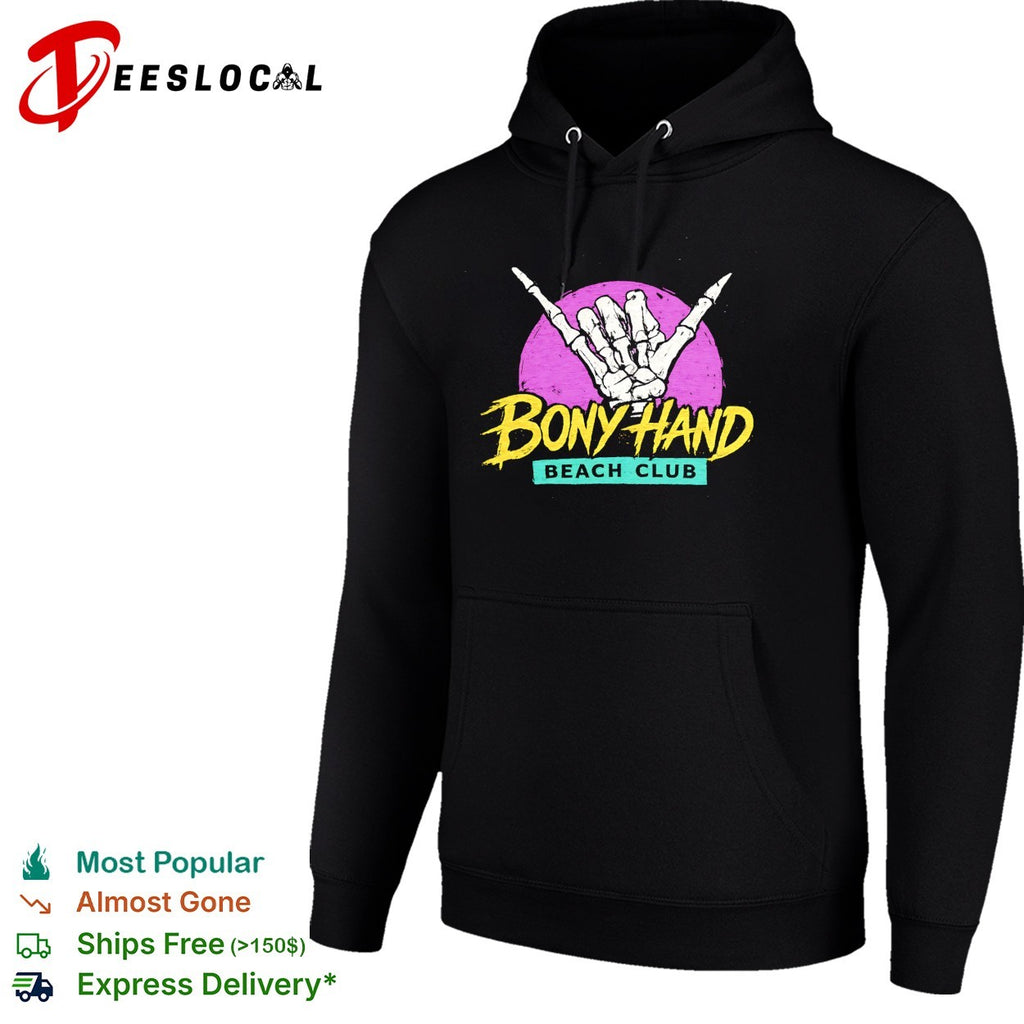 Skeleton shaka hand Bony Hand Beach Club shirt