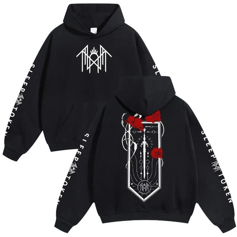 Sleep Token Flowers Red Logo Hoodie, Sleep Token Tour 2025 Tee, New Song Concert Tour, Gift for Fan, Even in Arcadia Band...