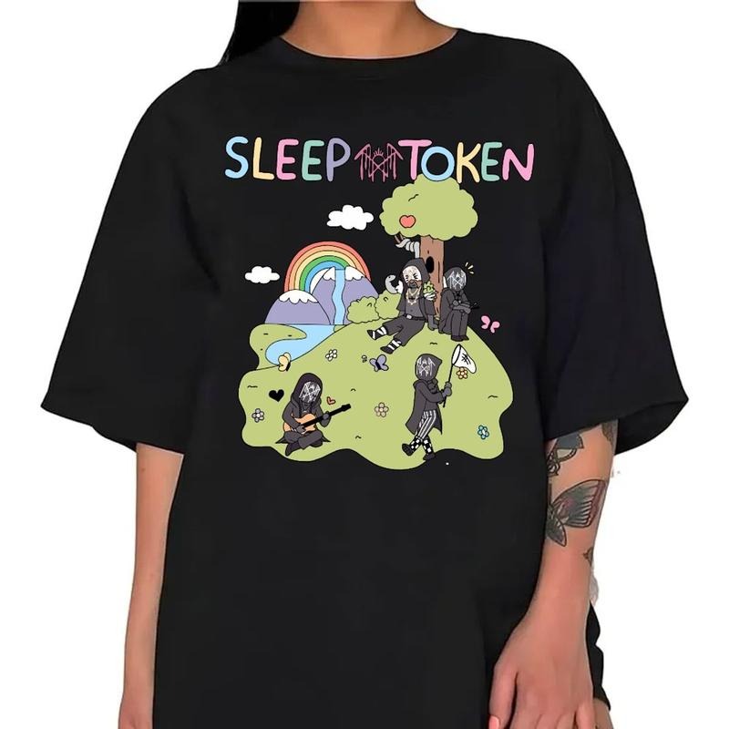 Sleep Tokenn Rock Band Tour Two Sides Tshirt Sweatshirt Hoodie, Indie Rock Band Skull Tee, Horror Fans Shirt, Unisex...
