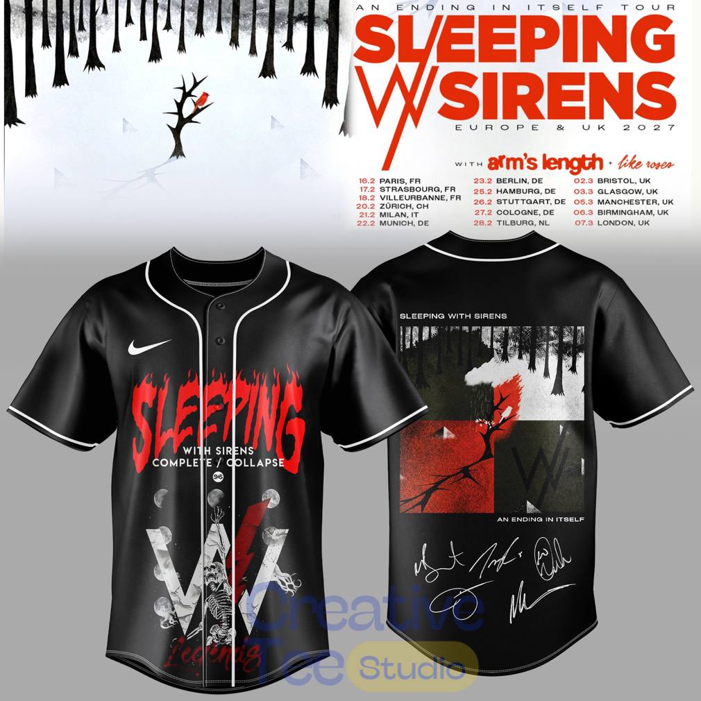Sleeping With Sirens An Ending In Itself Tour Baseball Jersey