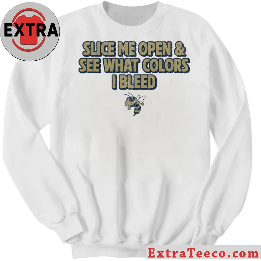Slice Me Open &amp; See What Colors I Bleed Wasp Mascot Yellow Jacket Shirt