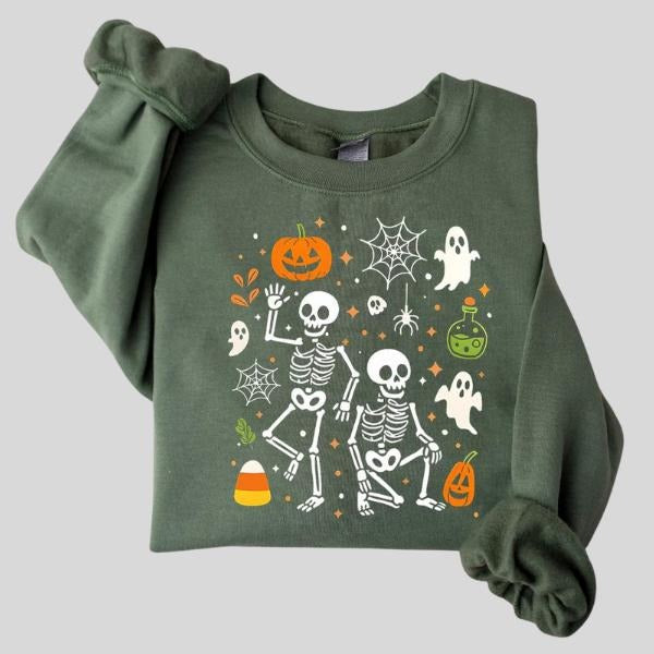 Slightly Subtle Halloween Skeleton Shirt, Spooky Feminist Sweatshirt Hoodie | PodTeesHub.com