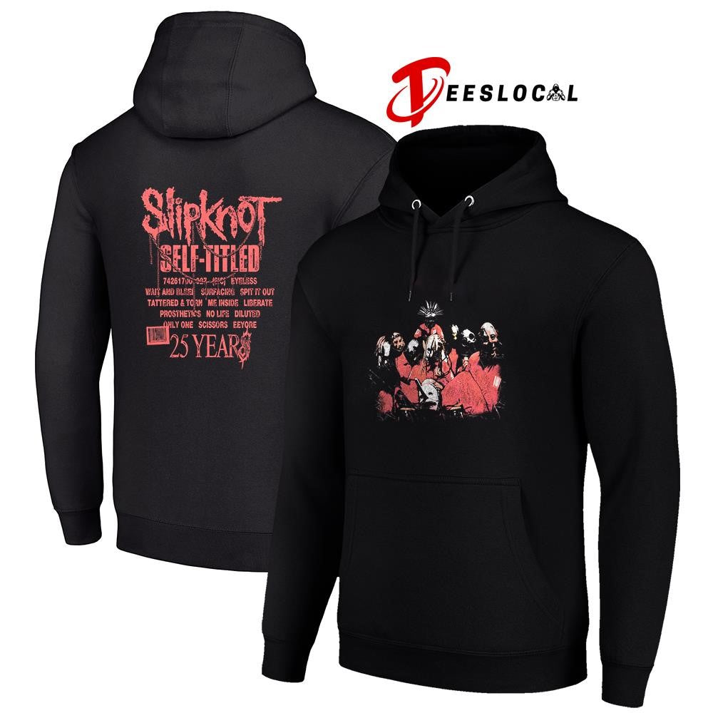 Slipknot self titled 25 years graphic tracklist graphic shirt