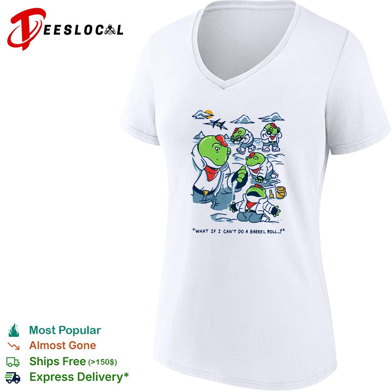 Slippy Toad from Star Fox what if I can’t do a barrel roll shirt