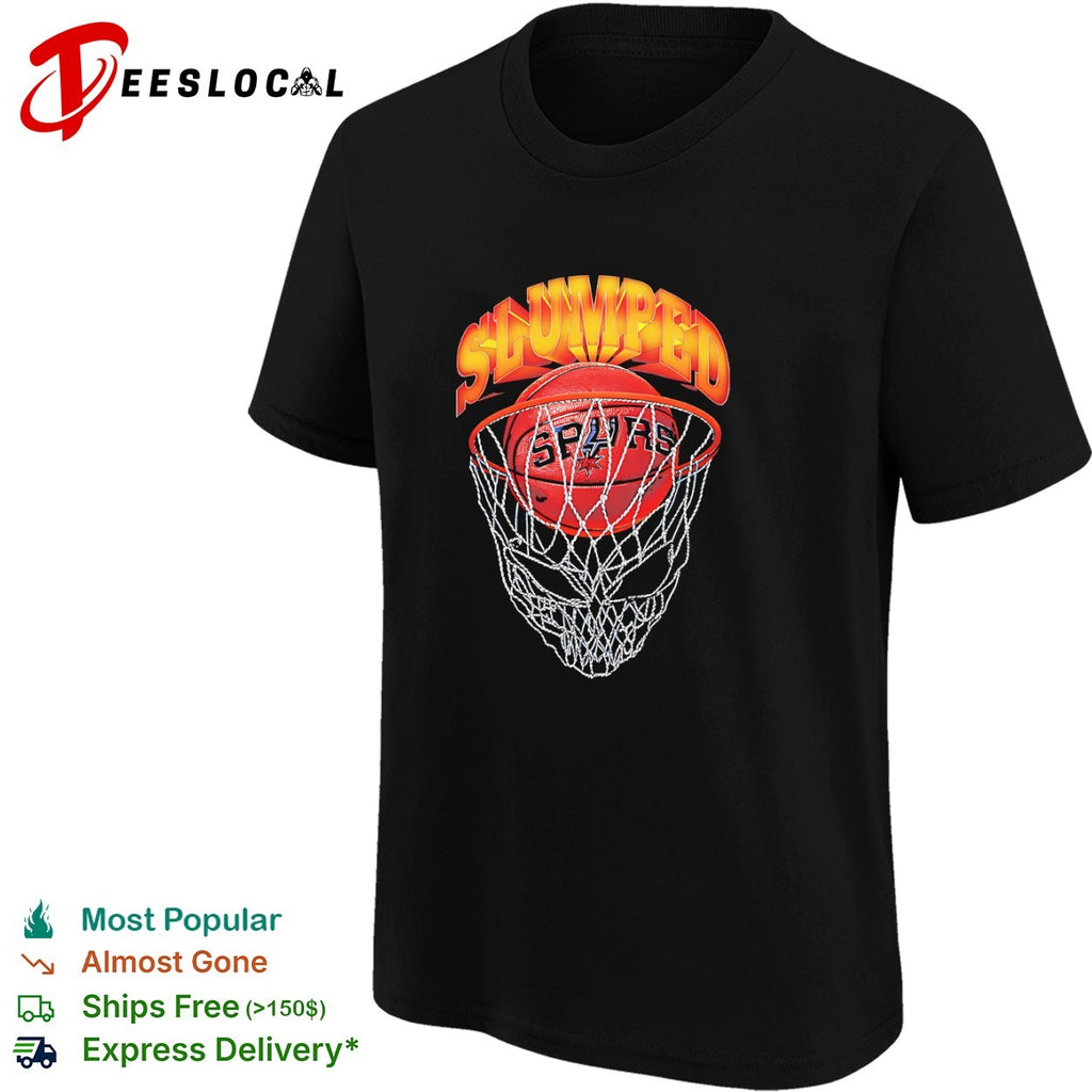 Slumped San Antonio Spurs Basketball Net Graphic Shirt