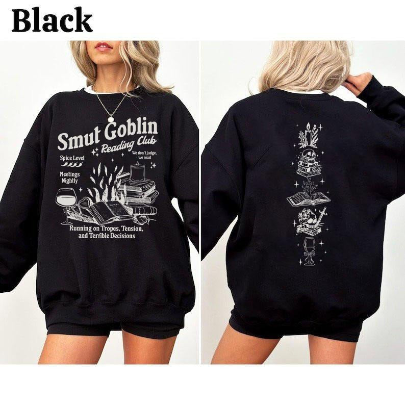 Smut Goblin Dark Romance Sweatshirt,Romantasy Bookish Shirt,Things Literary Girl Date With A Book Hoodie, Romance Book...