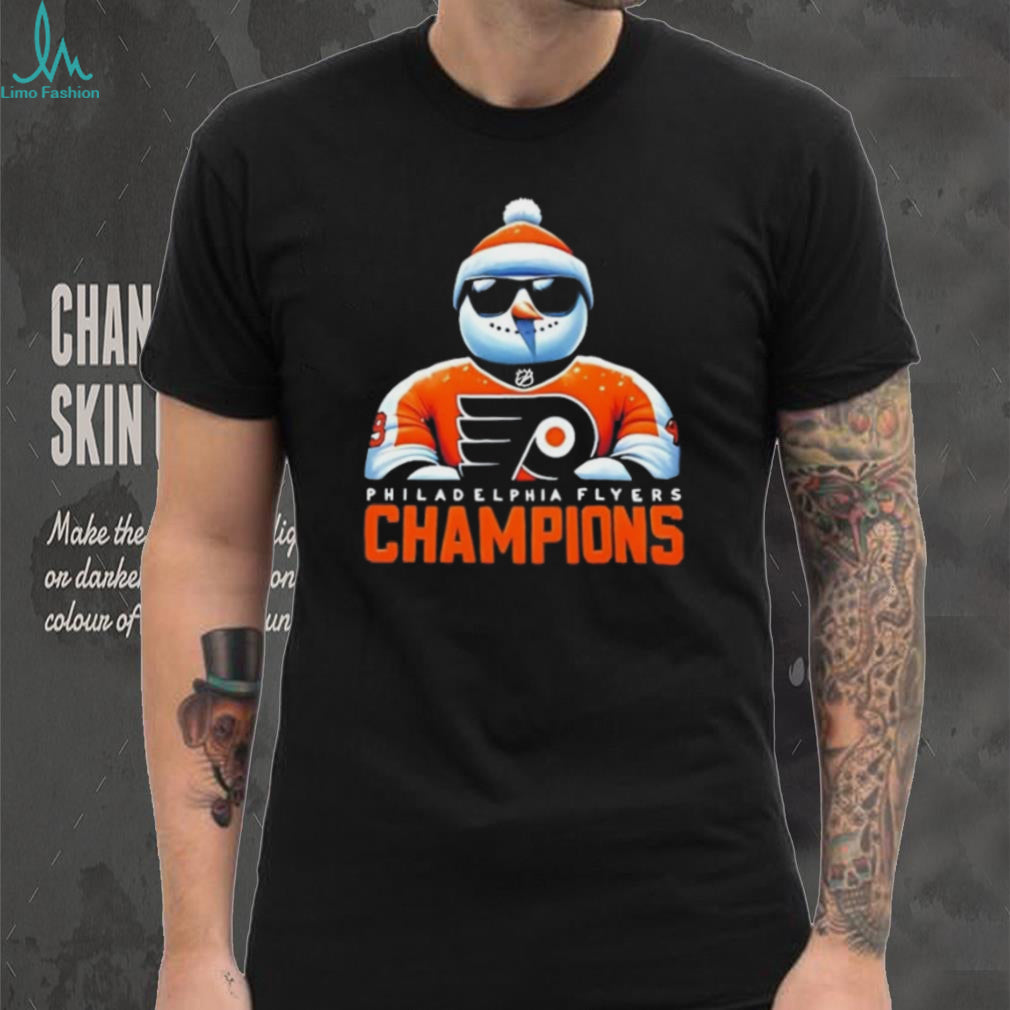 Snowman Celebrating Philadelphia Flyers Champions Shirt