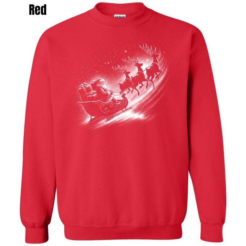 Snowy Santa's Sleigh Sweatshirt 'BFNLB' T-Shirts, Hoodie | PodTeesHub.com