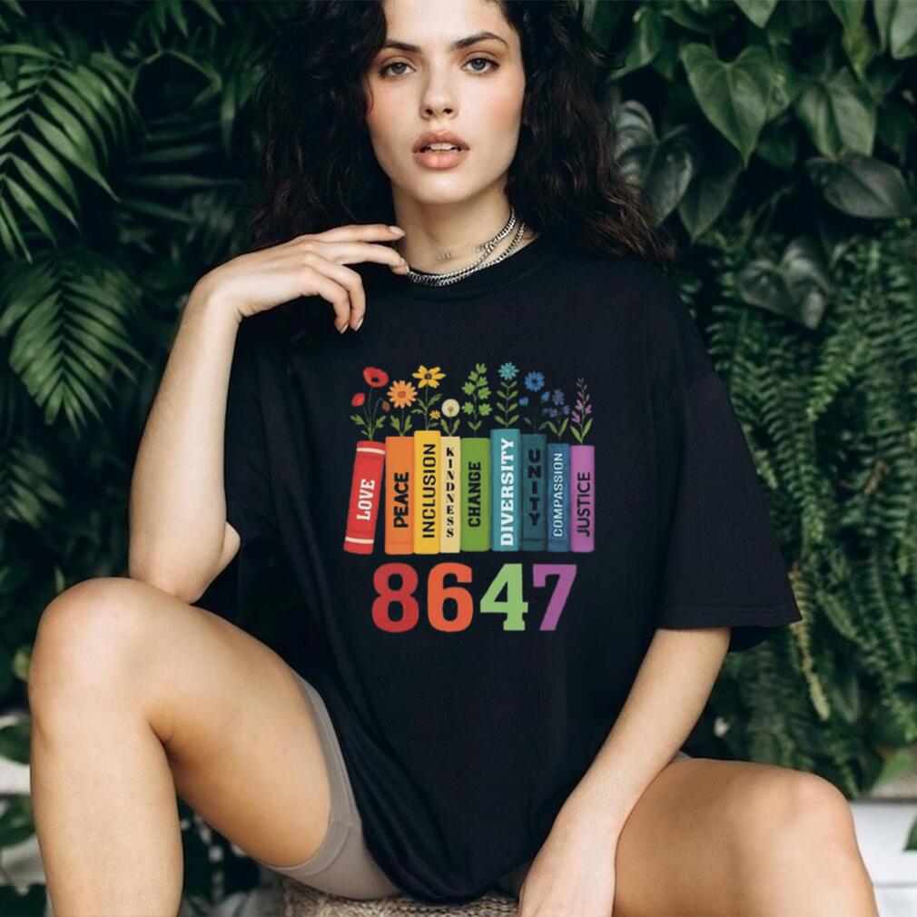 Social Justice Kindness Diversity Books Floral Graphic T Shirt