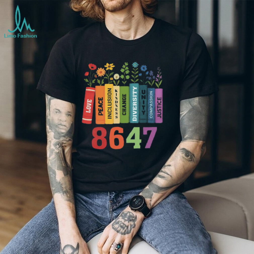 Social Justice Kindness Diversity Books Floral Graphic T Shirt