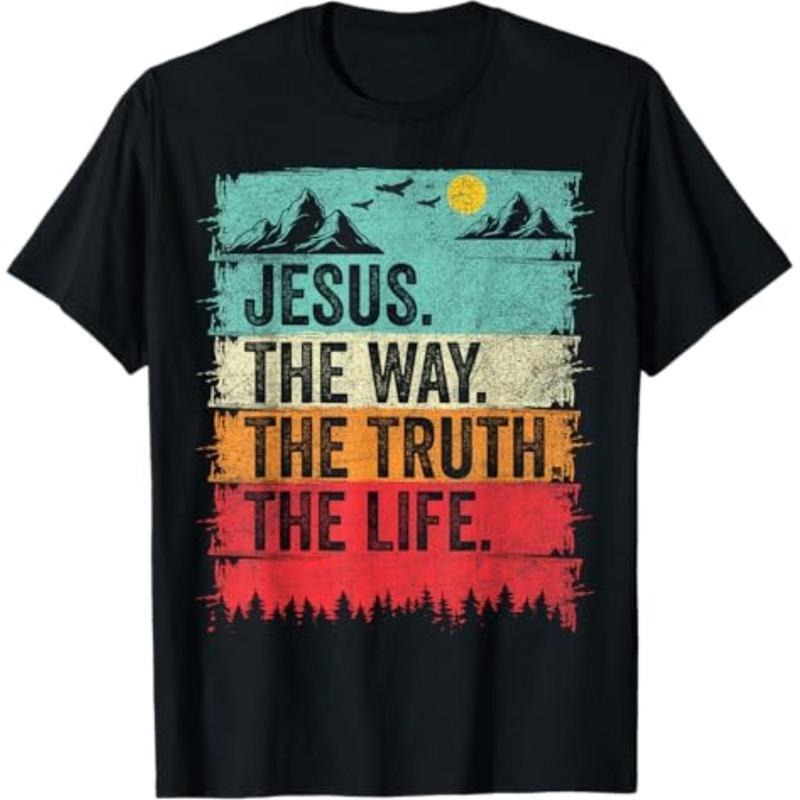 Soft & Comfy T shirt Jesus The Way Truth Life Women Christian Worship T-Shirt Hoodie, Sweatshirt | PodTeesHub.com