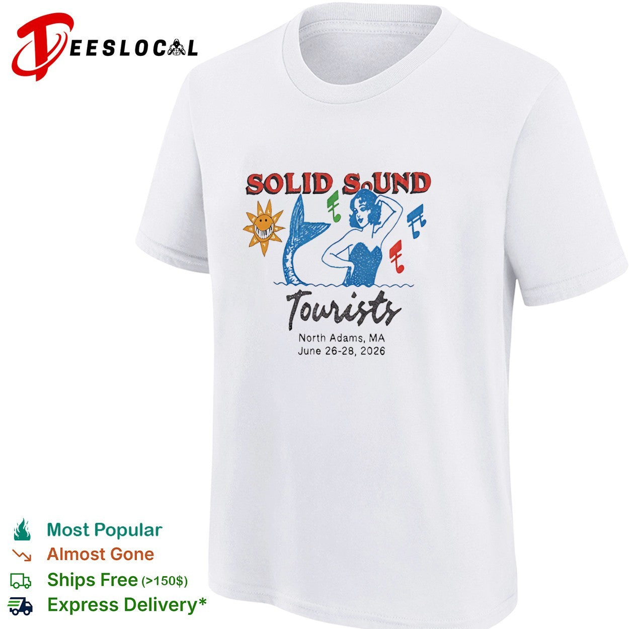 Solid Sound festival 2026 Tourists North Adams mermaid shirt