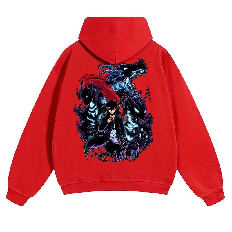 Solo Leveling Unisex FallFreshness outfits men streetwear 80s 90s graphic tees cotton Anime funny 300G Hoodies men gifts...