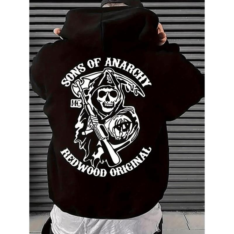 Sons Of Anarchy Skull Hoodie Premium Cotton Blend Lightweight And Breathable With Adjustable Drawstring Available In...