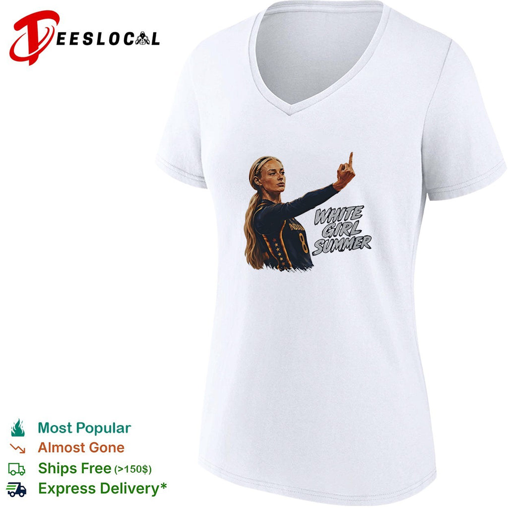 Sophie Cunningham Indiana Fever middle finger White Girl Summer shirt