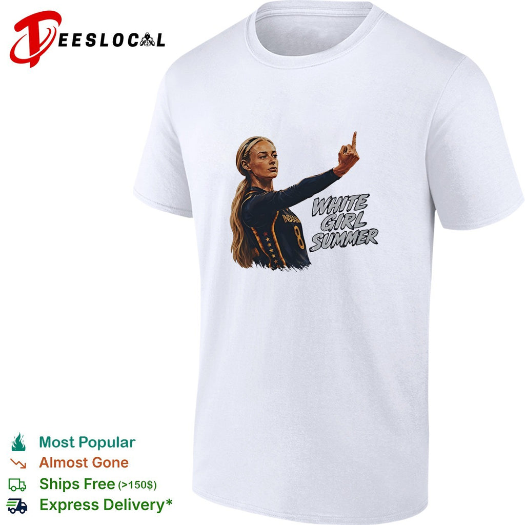 Sophie Cunningham Indiana Fever middle finger White Girl Summer shirt