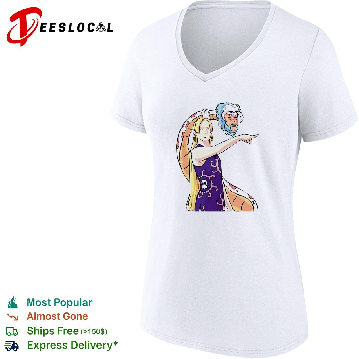 Sophie Cunningham pointing x Boa Hancock shirt