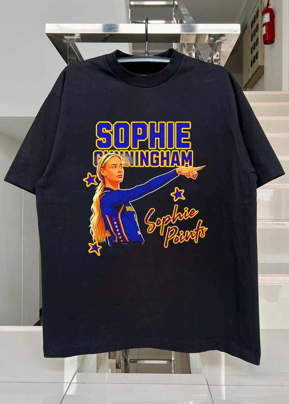 Sophie Points Sophie Cunningham Pointing Indiana Fever T-Shirt