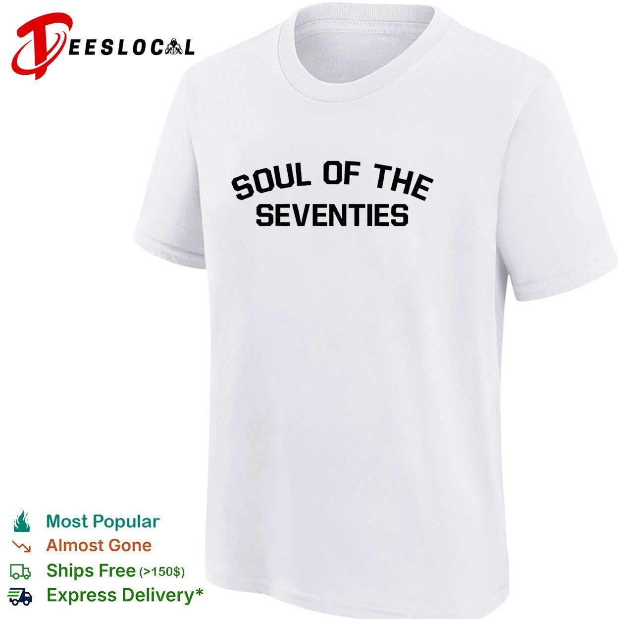 Soul of the Seventies arch text shirt