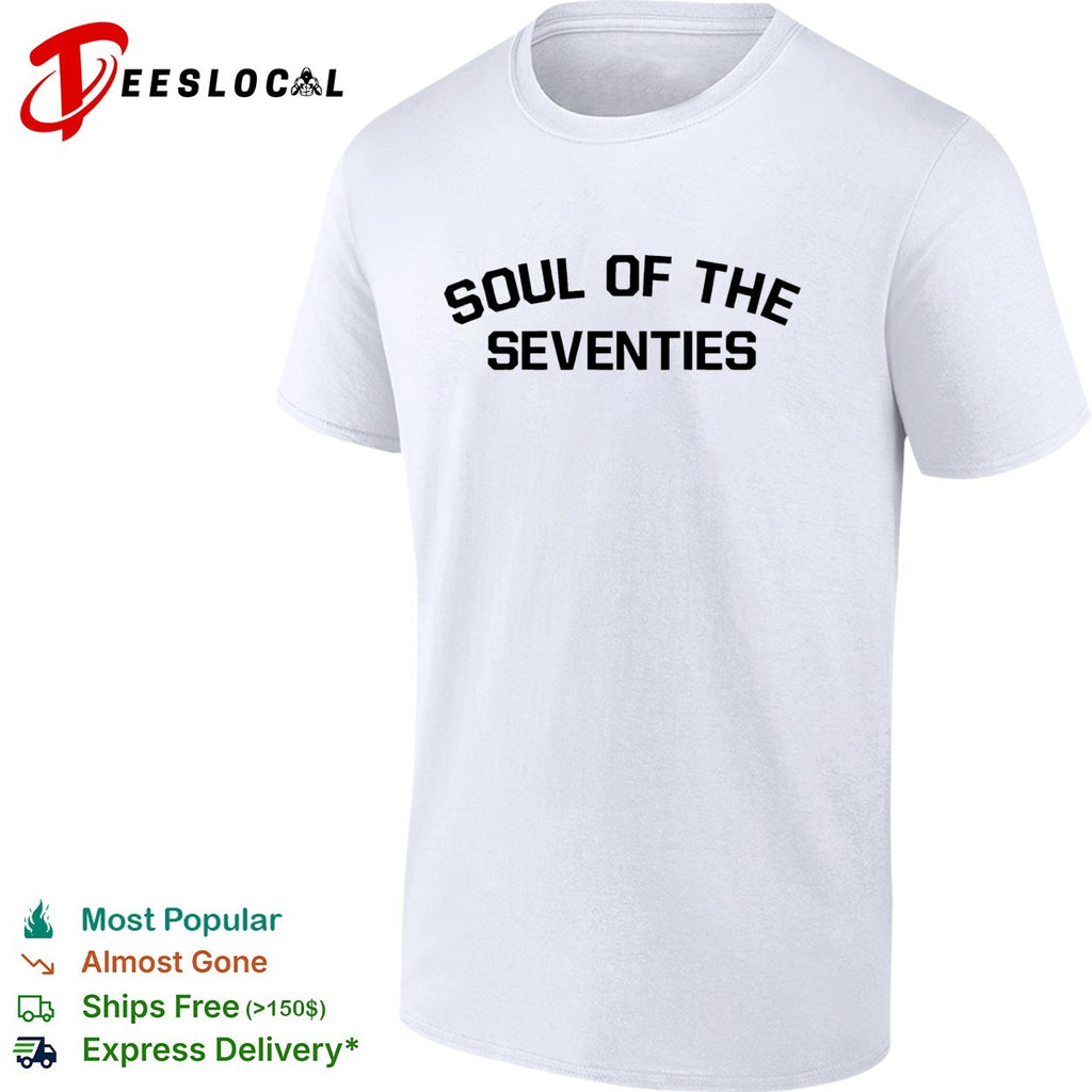 Soul of the Seventies arch text shirt